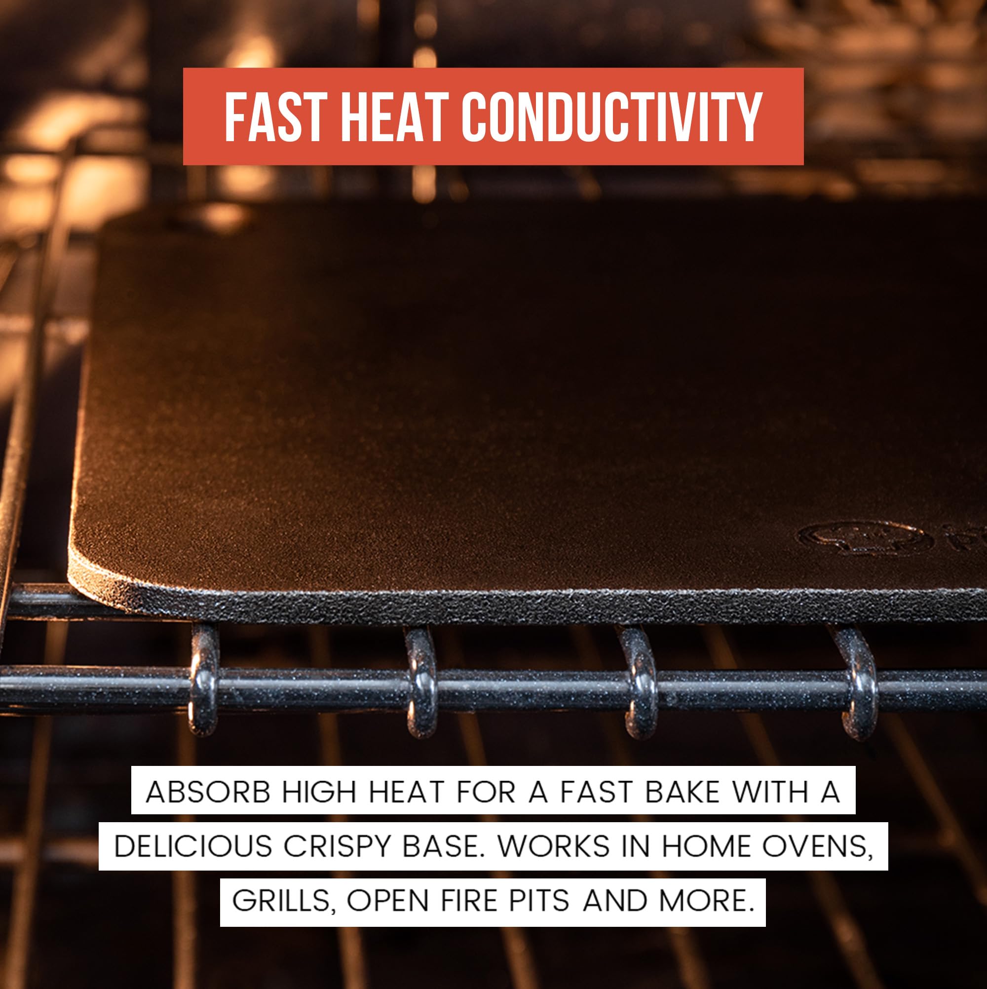 Chef Pomodoro Pizza Steel versatile surface for bread and pastries.