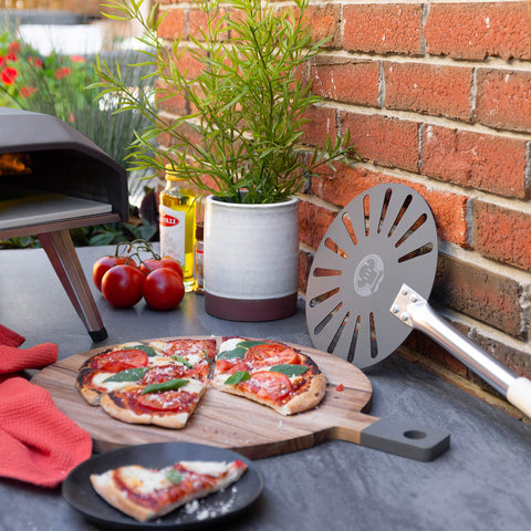 Chef Pomodoro 9-inch turning peel compatible with Ooni and more ovens.