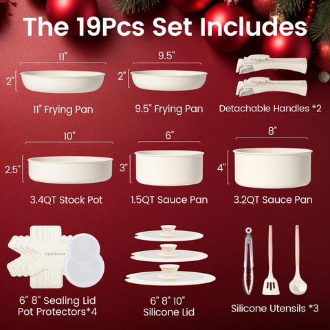 Chef Power ceramic nonstick pan with smooth coating for easy cooking.