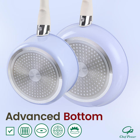 Chef Power RV-friendly removable-handle set for compact travel kitchens.