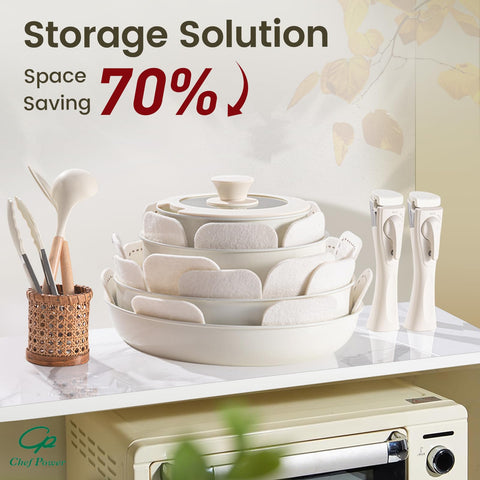 Chef Power 3.4 qt stockpot delivering even heating for sauces.