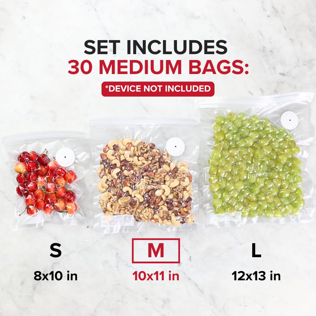 Odor-resistant Chef Preserve bags keep fridge smells contained during storage.