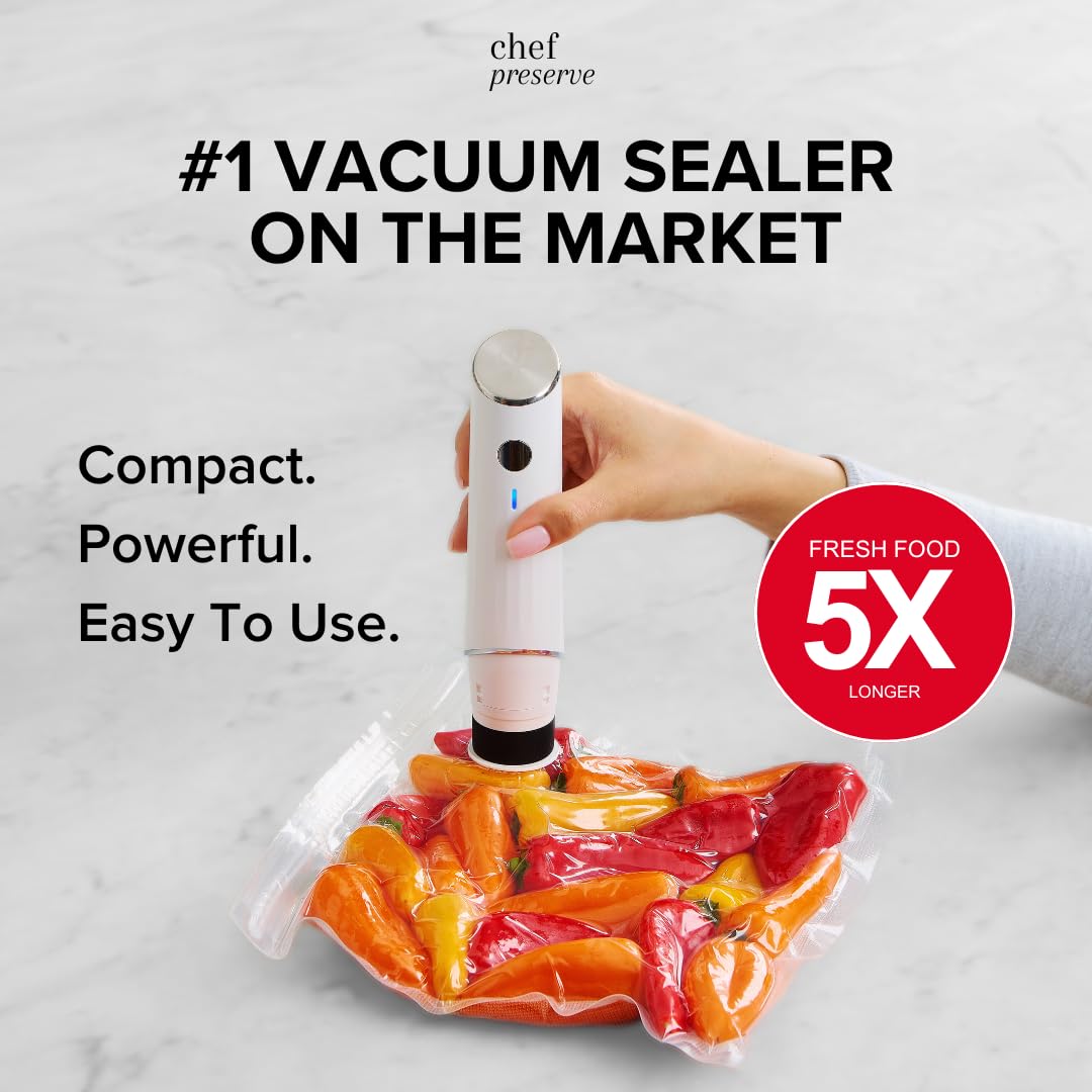 Chef Preserve glass vacuum containers filled maintain freshness and flavor