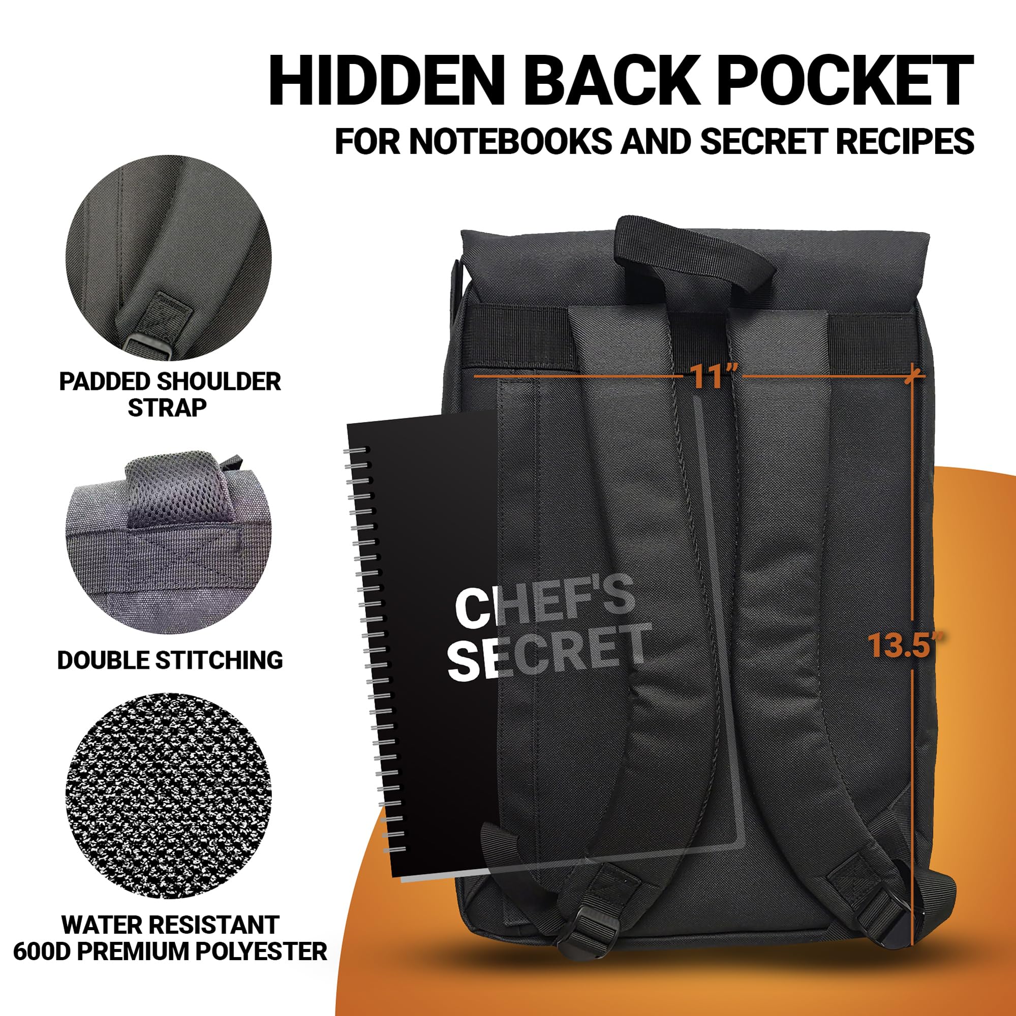 Chef Sac professional setup supports chefs carrying knives and tools securely.