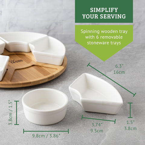 Chef Tacos white ceramic serving tray adds an elegant touch to entertaining.