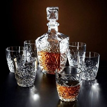 Chefcaptain liquor decanter bottle stopper demonstrates secure pour and aroma containment in crystal glass.