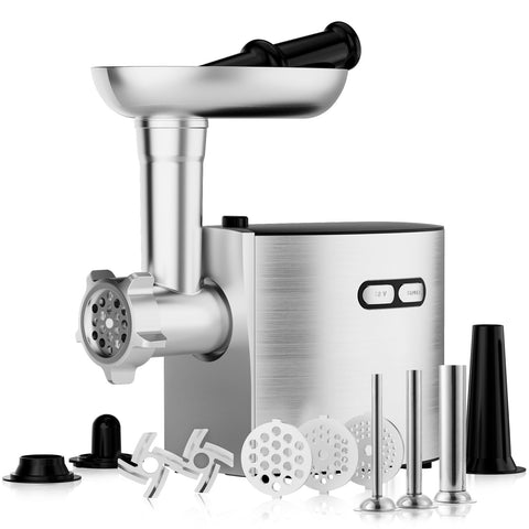 CHEFFANO Meat Grinder assembly view shows sturdy, user-friendly setup for home kitchens.