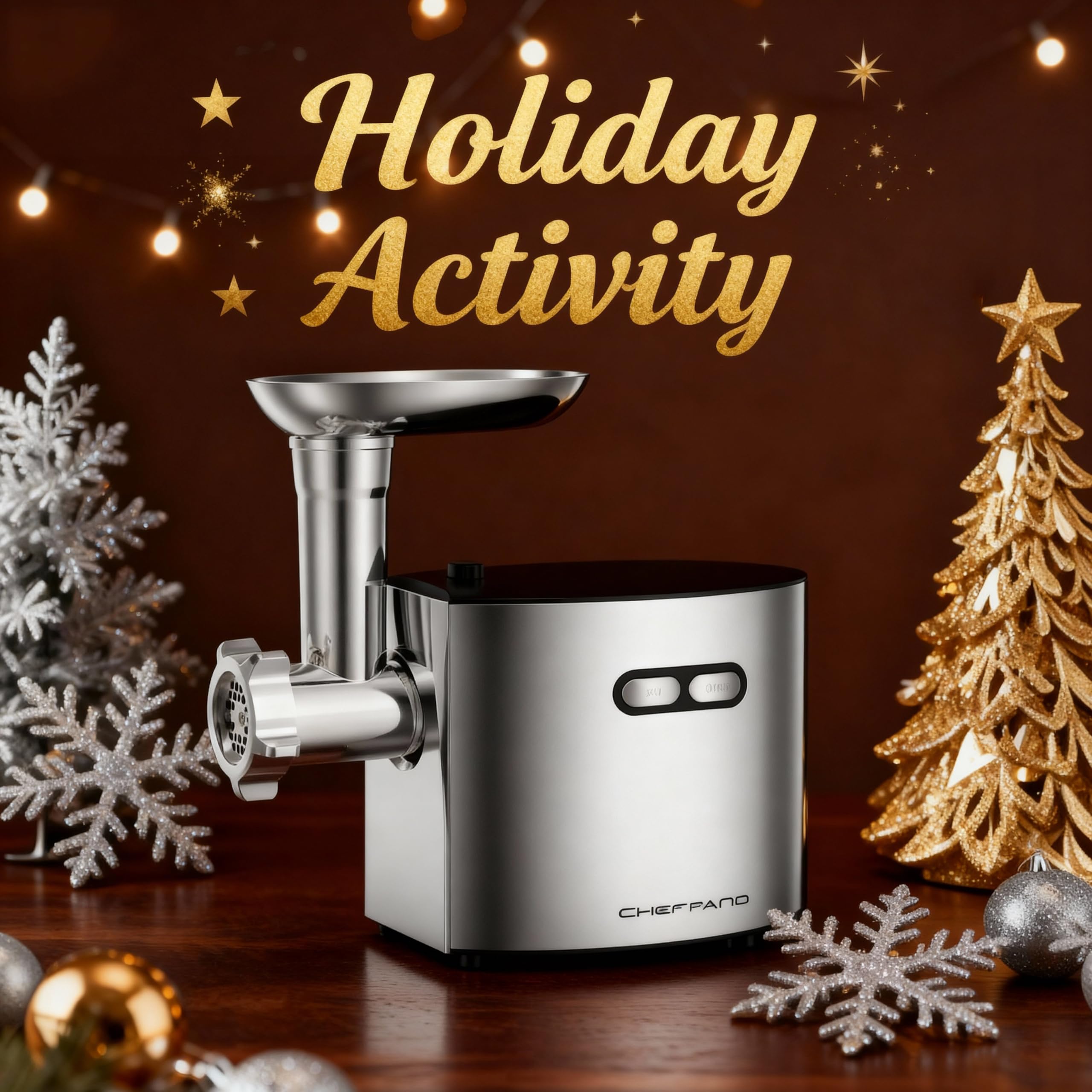 CHEFFANO Meat Grinder copper-core motor delivering reliable power for grinding tasks.