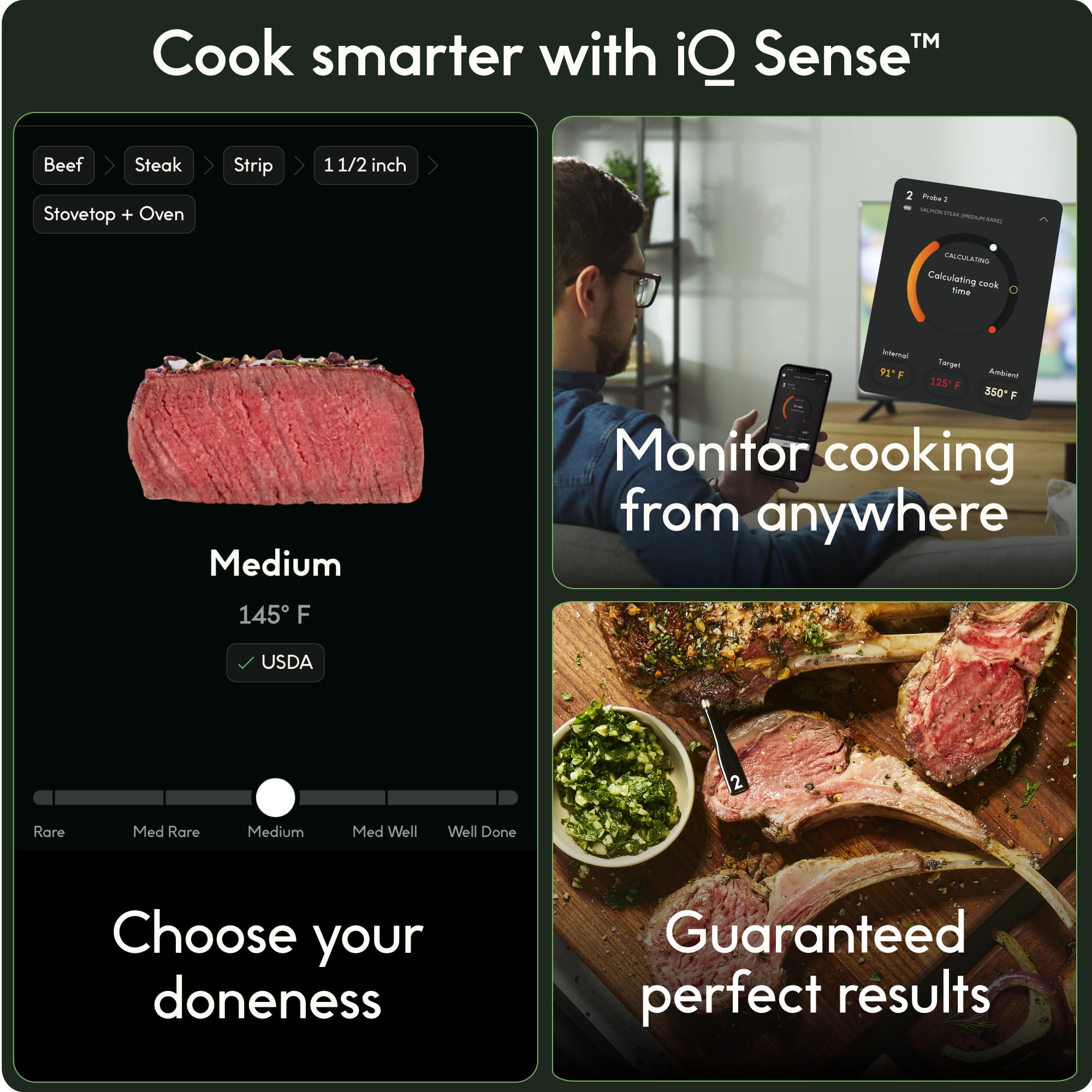 CHEF iQ Sense showing unlimited Bluetooth range during backyard barbecues.