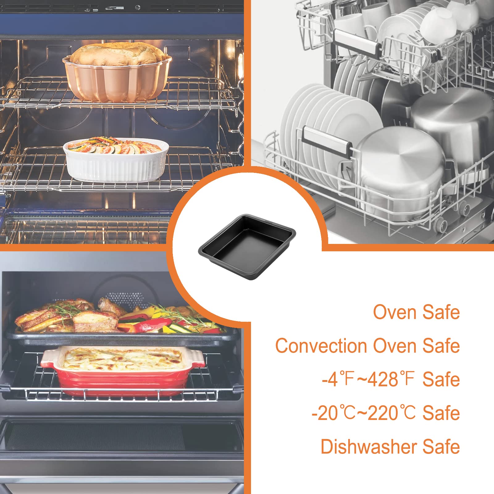 CHEFMADE carbon-steel construction delivers durable, lightweight bakeware.
