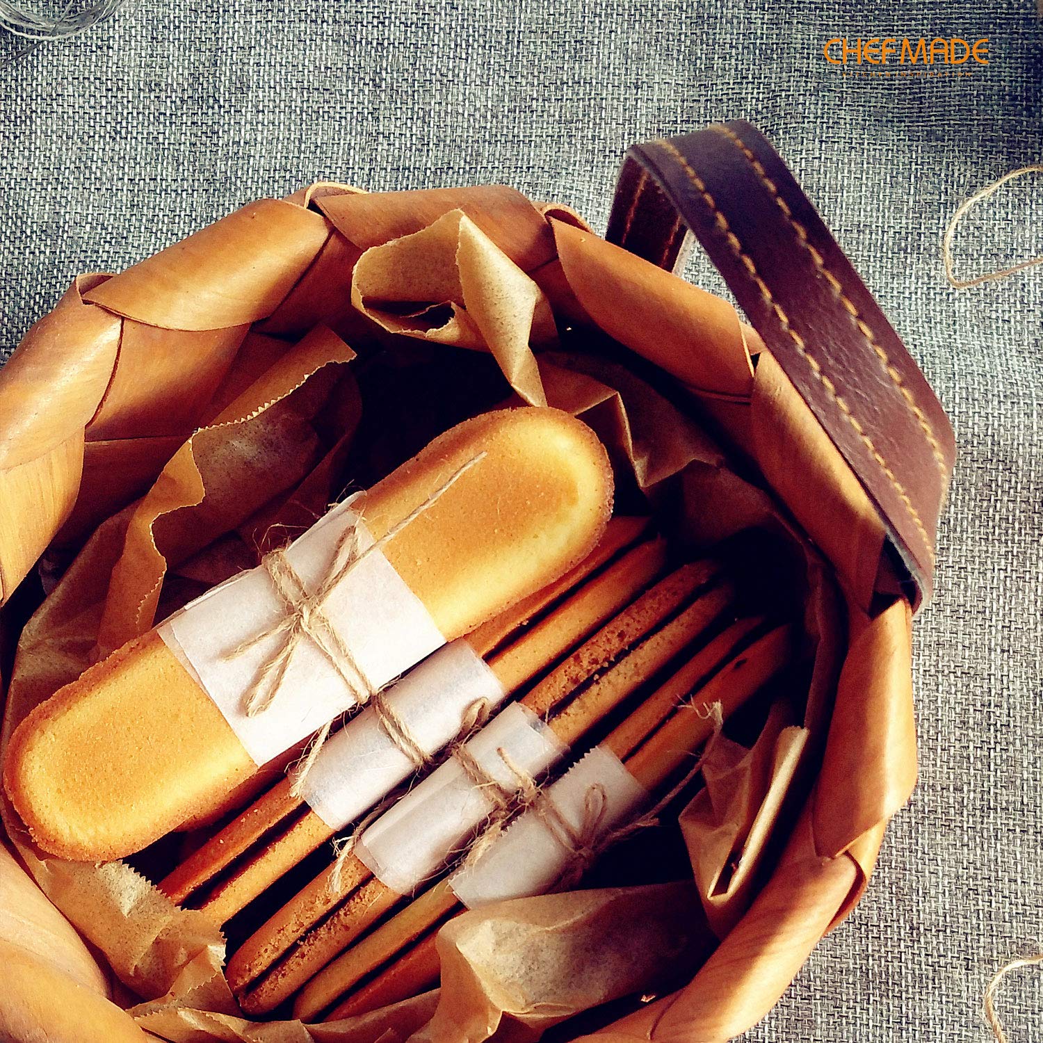 CHEFMADE eclair pan even-heat carbon steel ensures consistent baking.