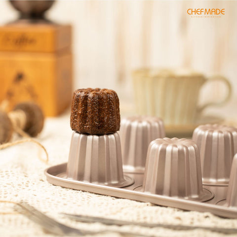 CHEFMADE non-stick coating helps release caneles with little oil.