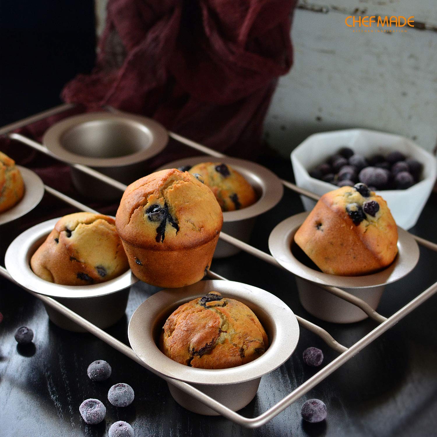 CHEFMADE Popover Cake Pan carbon steel construction for durability