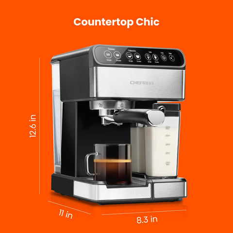 Chefman dishwasher-safe parts simplify cleanup after brewing.