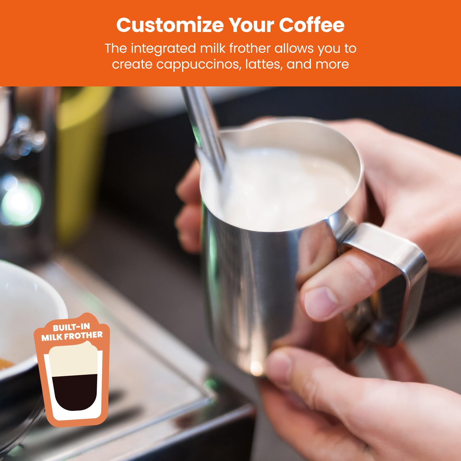 Chefman single and double shot options customize your brew.
