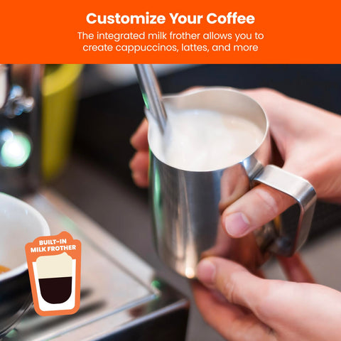 Chefman single and double shot options customize your brew.