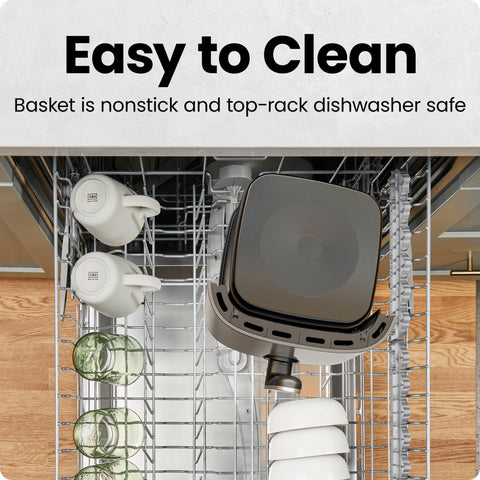 Chefman stainless-steel finish stays sleek after frequent use.