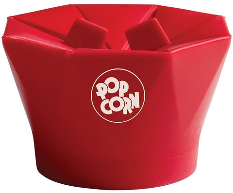 Chef'n PopTop cherry popcorn popper ready for oil-free popcorn