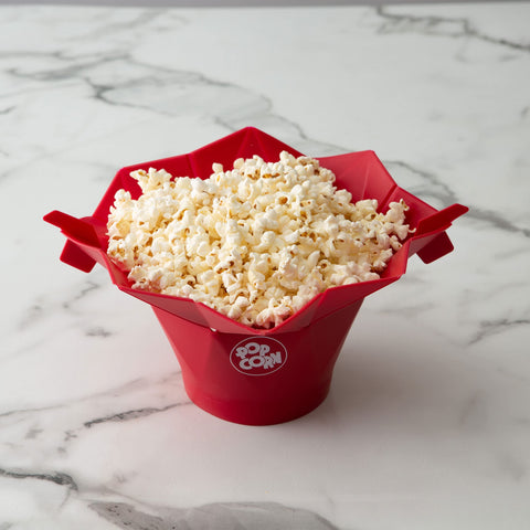 Chef'n PopTop cherry popper served with hot popcorn