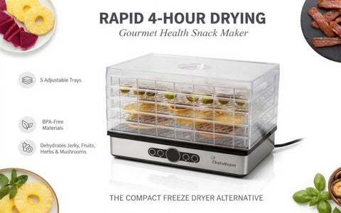 Chefnificent DryPro 400 uses BPA-free materials for healthy food prep.