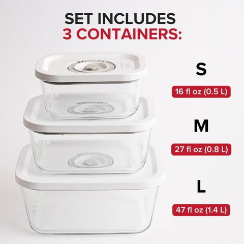 Lid with silicone seal and locking tabs ensures secure, airtight closure
