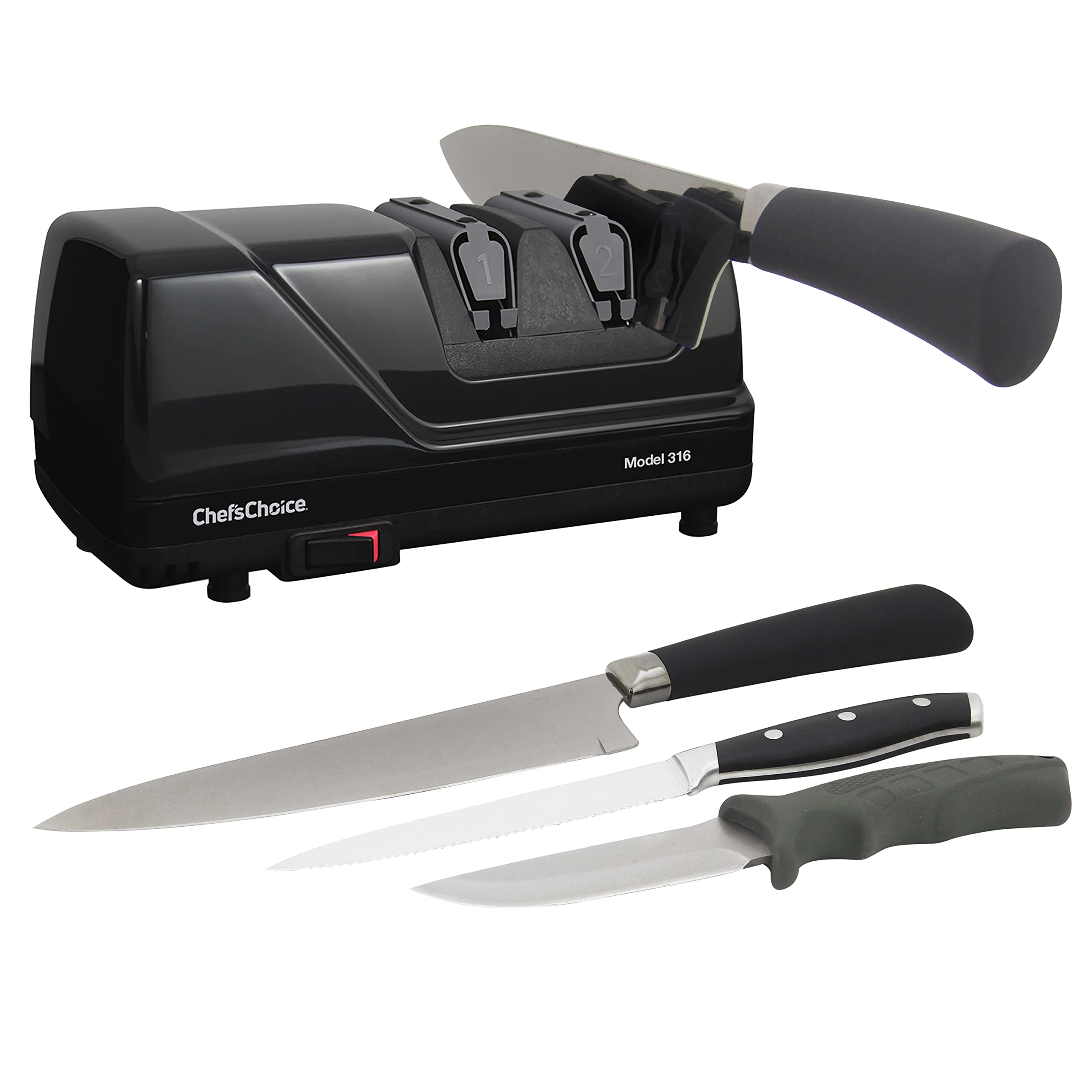 Chef's Choice 316 compact dimensions fit neatly on a kitchen counter.