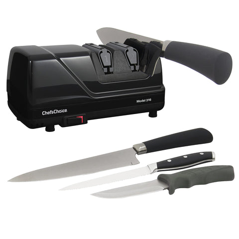 Chef's Choice 316 compact dimensions fit neatly on a kitchen counter.