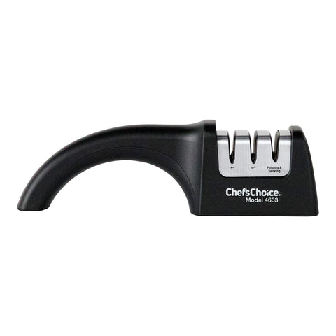Chef's Choice AngleSelect 15-degree edge guide supports Asian knife sharpening.