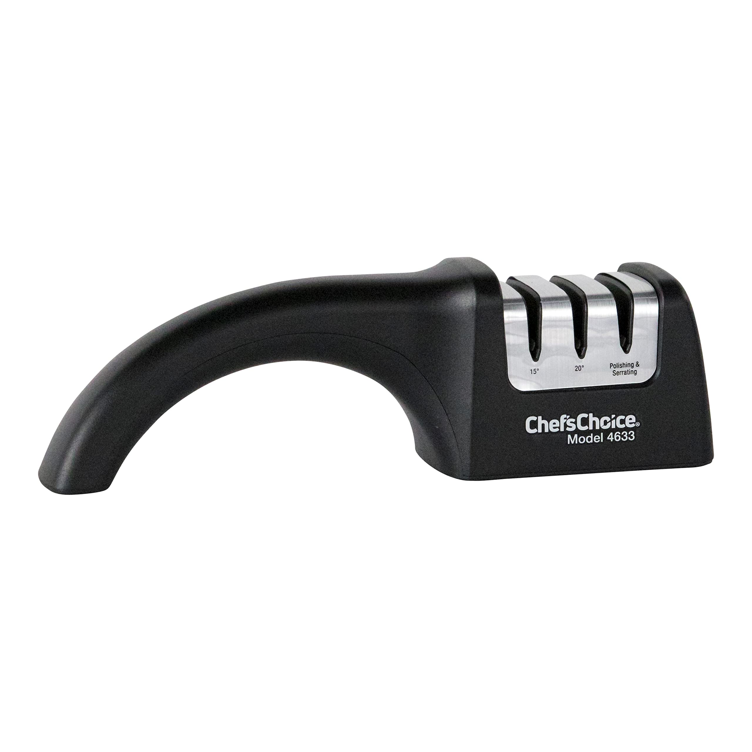 Chef's Choice AngleSelect ergonomic handle fits right and left-handed users.