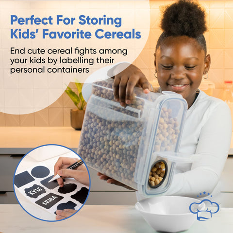 Chef's Path BPA-free set with labels and measuring spoons for versatile dry storage.