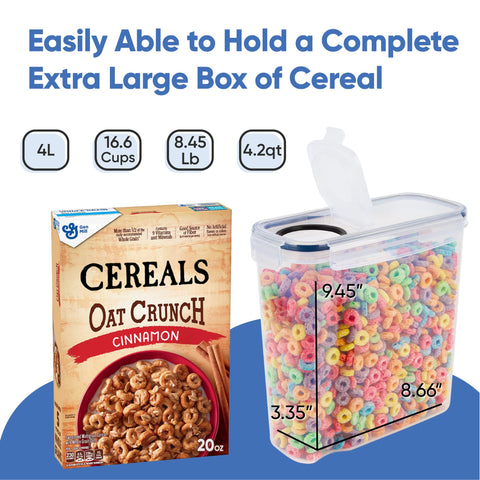 Chef's Path cereal container lid and seal illustrate moisture prevention for dry foods.