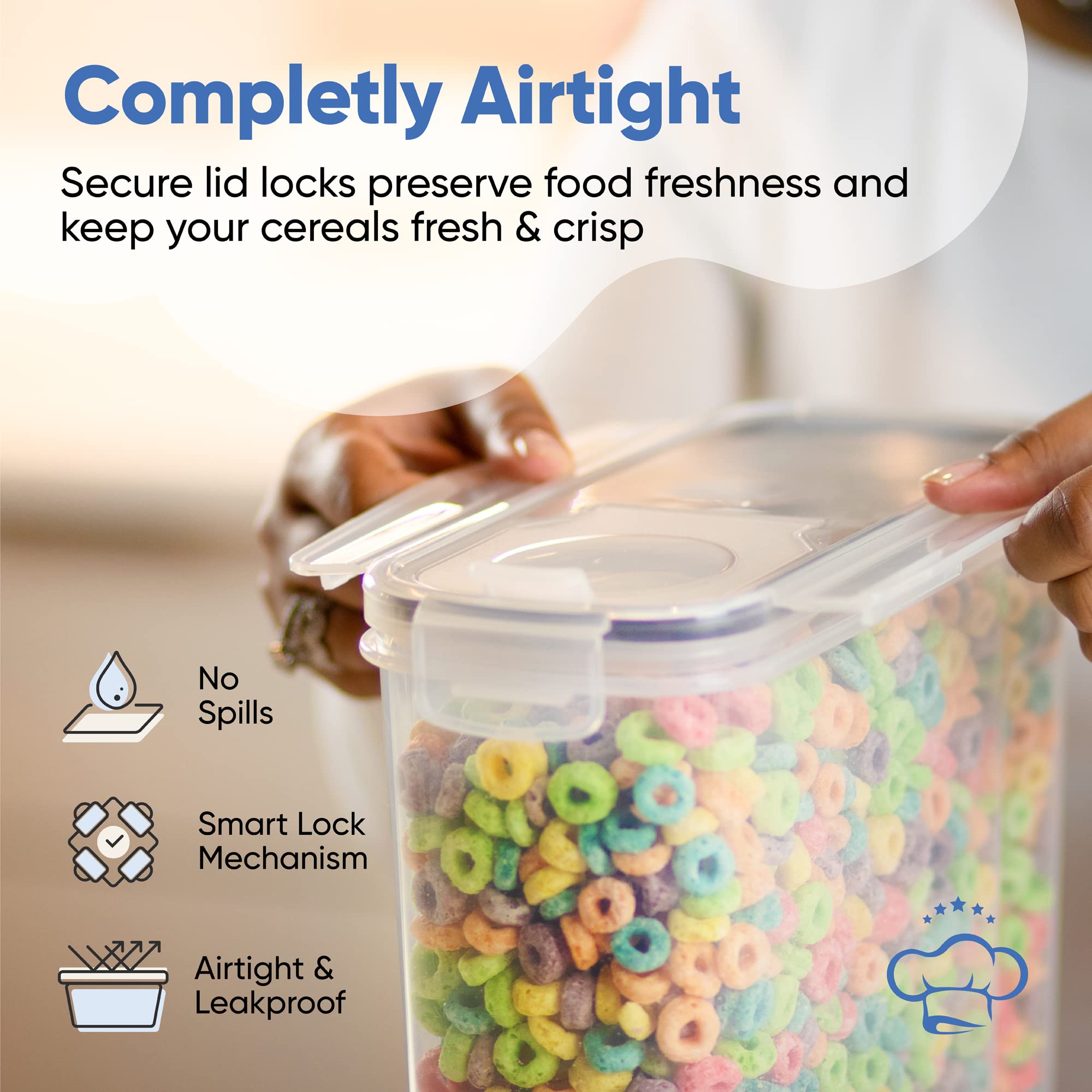 Chef's Path pour-spout feature enables easy serving without opening the lid.