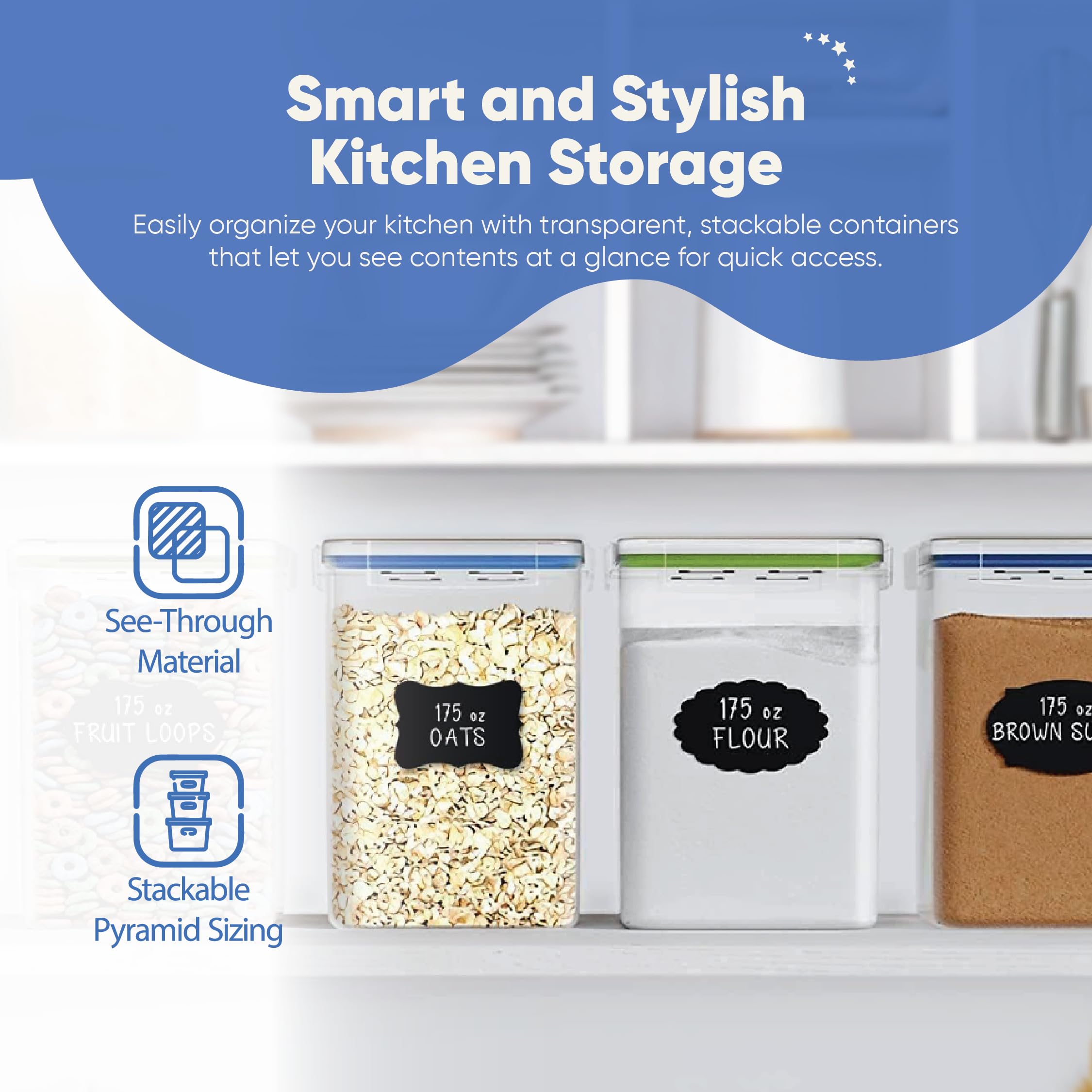 Chef's Path flour sugar rice storage solution for bulk groceries.