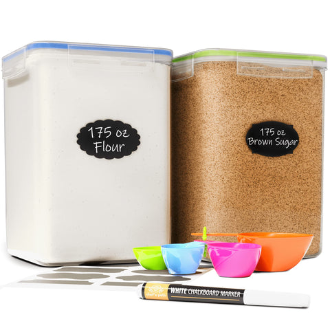 Chef's Path large airtight 2-pack front view for bulk pantry organization.