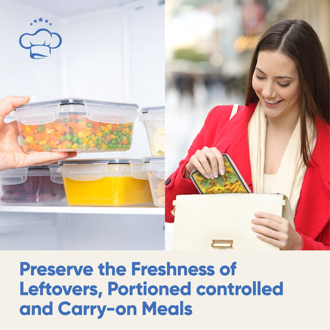 Chef's Path microwave-safe containers ideal for quick reheating at home or office.