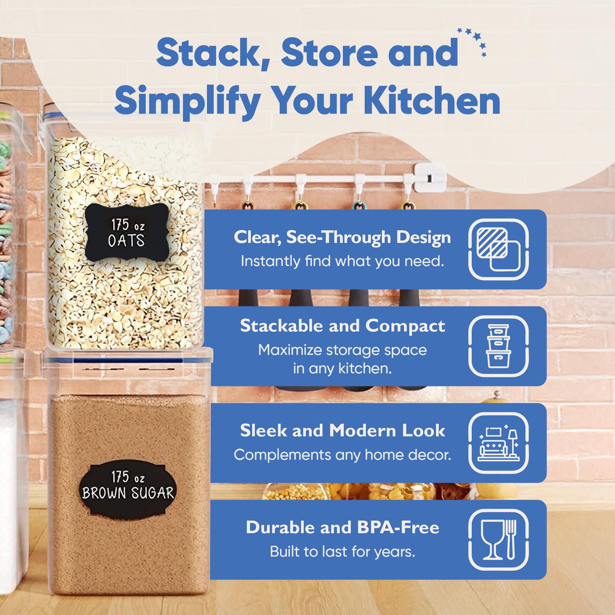 Chef's Path reusable chalkboard labels for easy content labeling and dating.