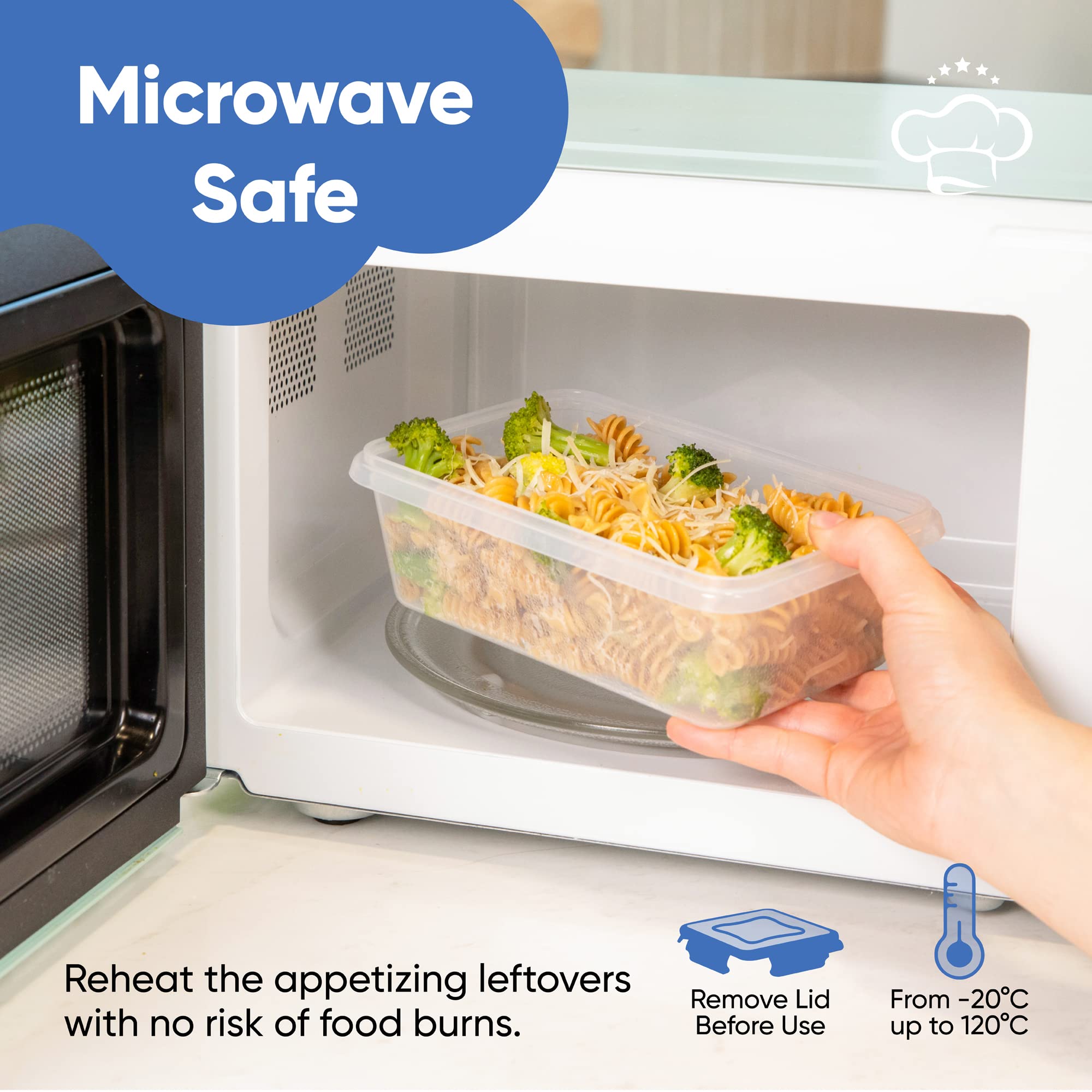 Chef's Path stackable design saves cabinet space while keeping contents visible.