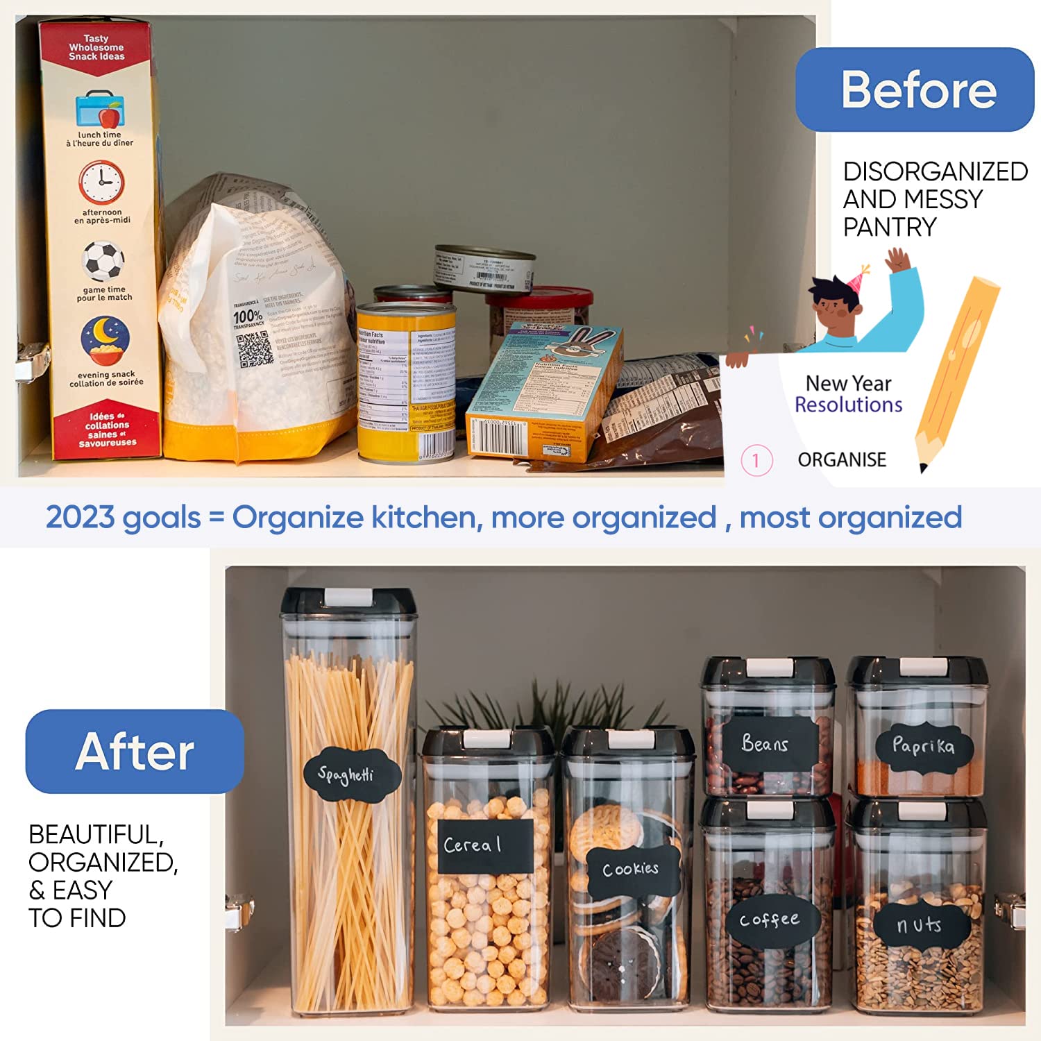 Chef's Path stackable design maximizes counter and cabinet storage.