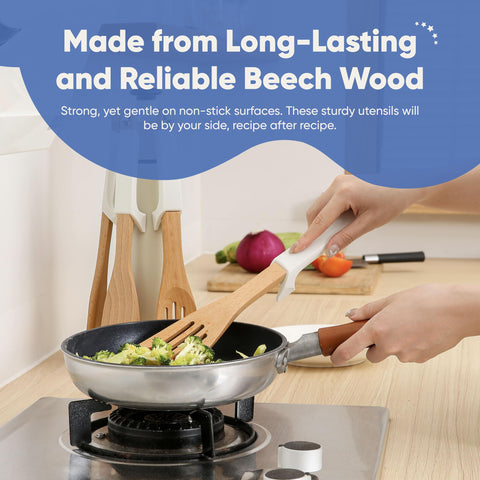 Chef's Path rotating utensil holder keeps tools organized and within reach.