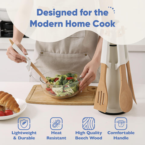 Chef's Path silicone spoon rest protects countertops during cooking.
