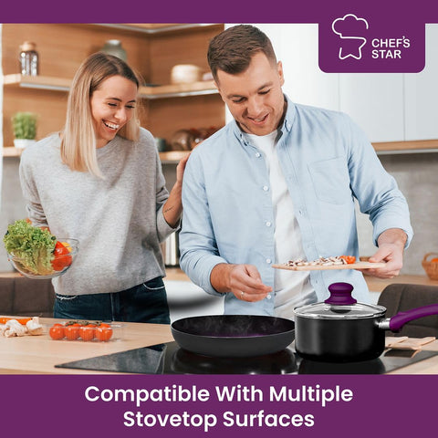Chef's Star 10-inch non-stick fry pan ideal for searing on induction
