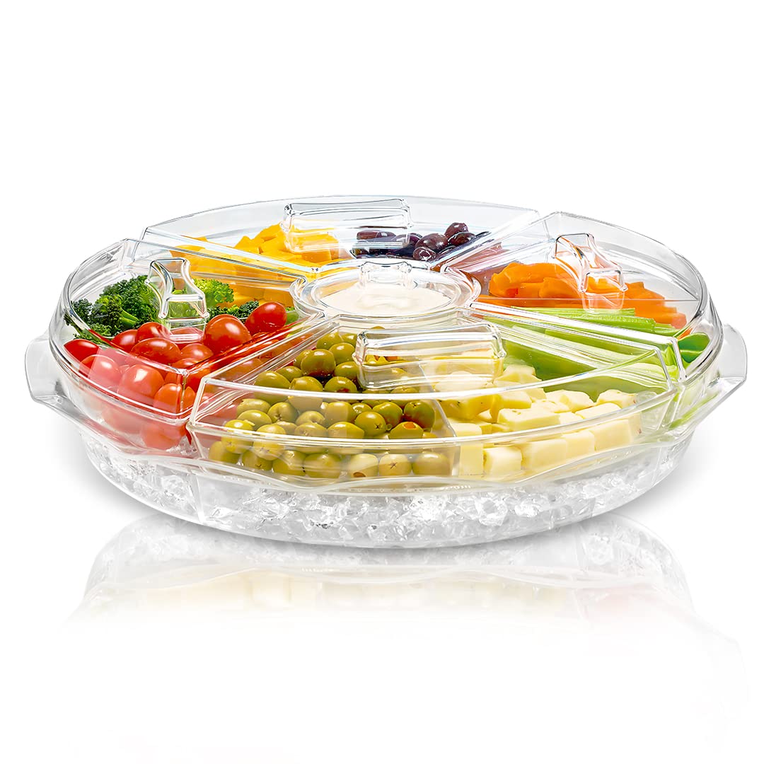 Chefs Star 16-inch tray with lid for organized party servings.