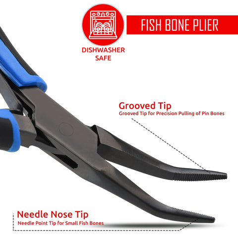 CHEF'S TRADE Fish Bone Tweezers stainless steel design resists rust and cleans easily