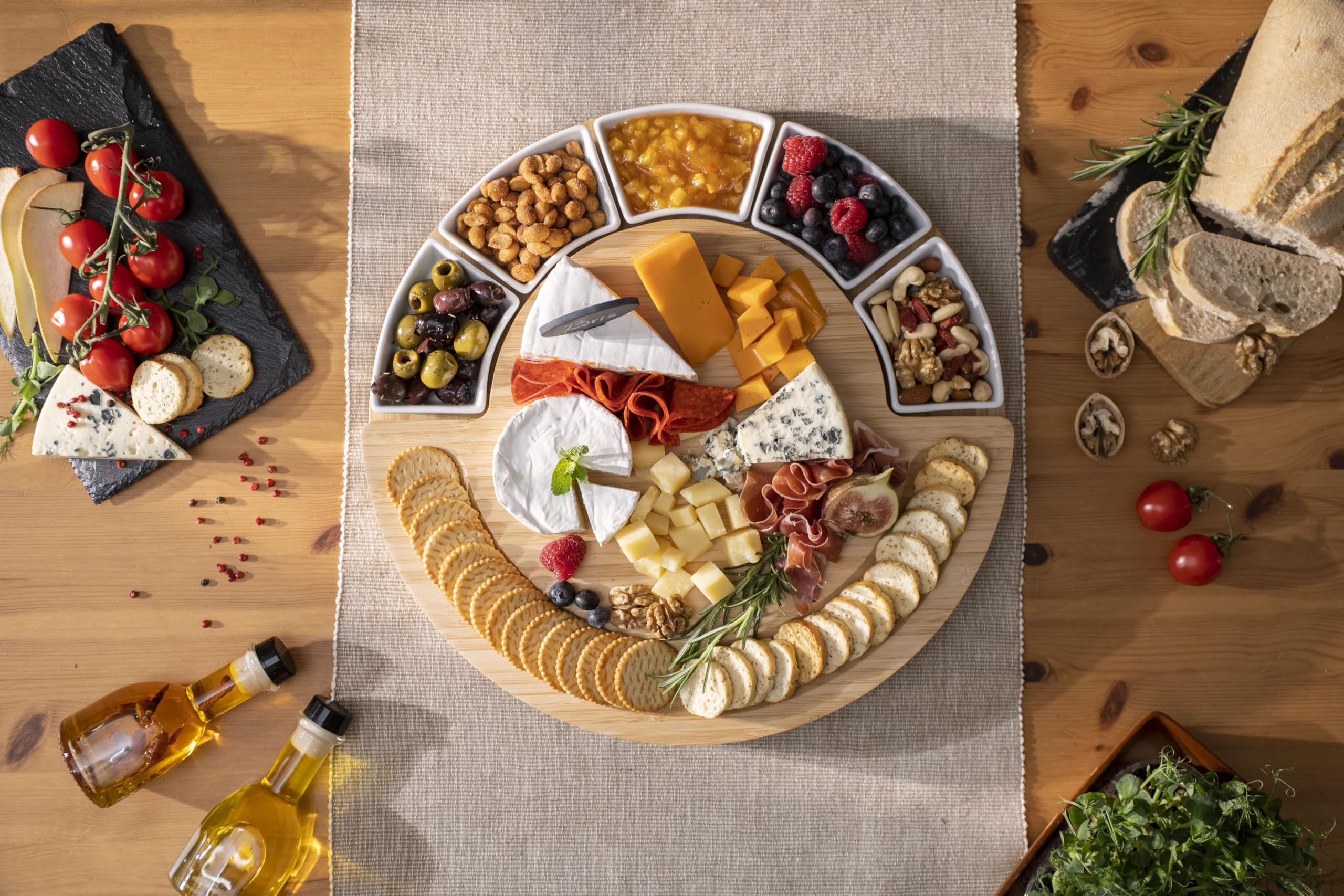 ChefSofi stainless steel cheese knives provide clean, precise cuts.