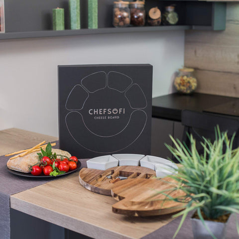 ChefSofi ceramic charcuterie bowls ideal for organizing dips, fruits, and crackers.