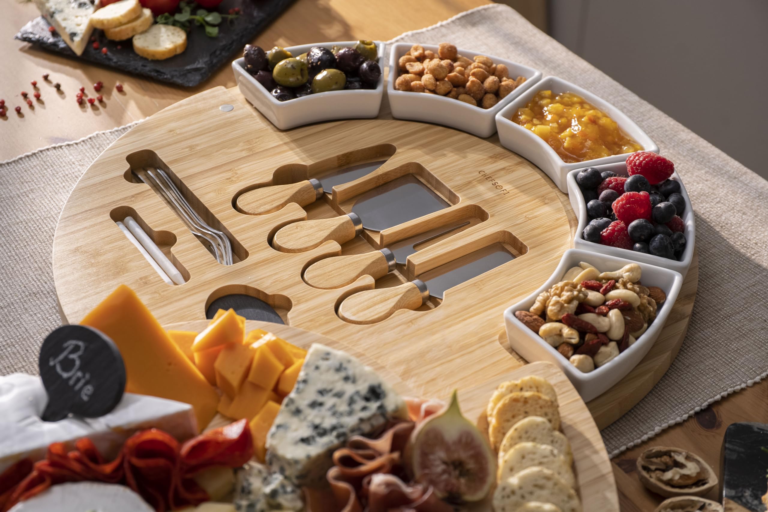 ChefSofi bamboo board is easy to clean after entertaining.