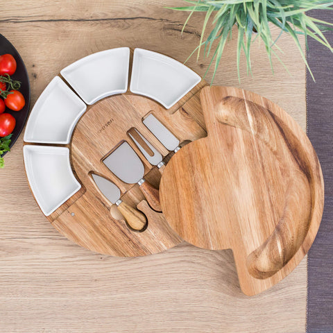 ChefSofi stainless-steel cheese knives ready for precise slicing of soft to hard cheeses.
