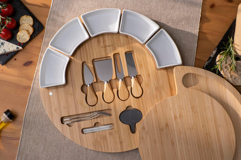 ChefSofi wide surface offers ample space for cheeses and crackers.