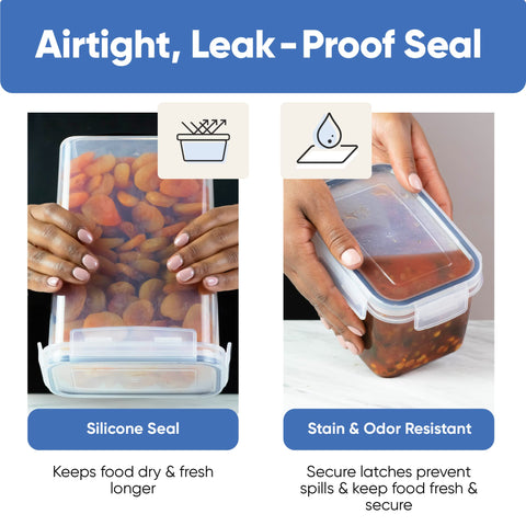 Chef's Path locking lids ensure airtight freshness for dry goods.