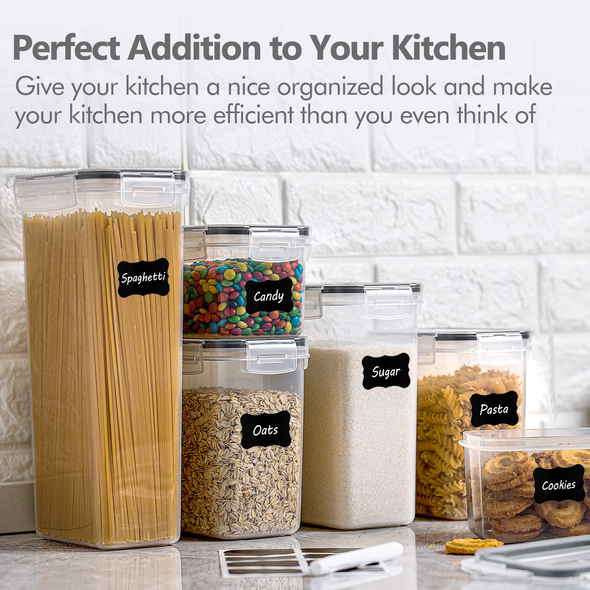 CHEFSTORY BPA-free food-grade plastic ensures safe storage for dry ingredients.